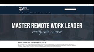 How to Sign Up for the Master Remote Work Leader Course