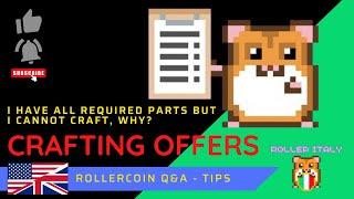 ROLLERCOIN Tips : You have all the parts but still you can't CRAFT your new miner? Watch this!