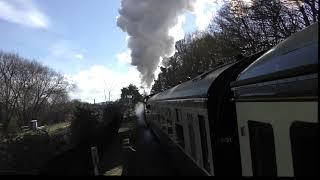 Steam train near miss