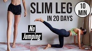 SLIM LEGS IN 20 DAYS! 10 min No Jumping Quiet Home Workout ~ Emi