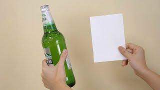 Teach you to open a beer with a piece of paper