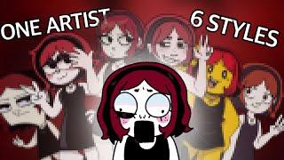 6 ART STYLES CHALLENGE || (art + commentary)