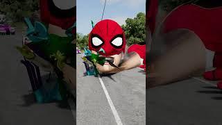 Strange & Weird Crazy Cars vs Angry Spider-Man in BeamNG.drive