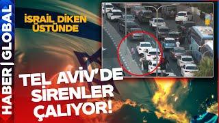 İsrailliler Arabalarını Bırakıp Kaçmaya Başladı! Tel Aviv'de Sirenler Büyük Panik Yarattı!