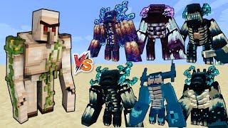 OP Mutant Iron Golem vs Warden Evolution - OP Iron Golem vs All Wardens