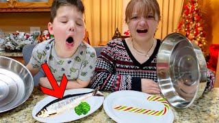 CANDY CANE vs REAL FOOD CHALLENGE!