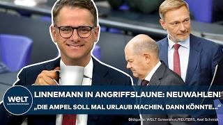 CARSTEN LINNEMANN: Nach Eklat um Wirtschafts-Gipfel! Ampel-Aus und Neuwahlen? "CDU steht bereit!"