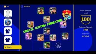 How to create custom formation in efootball mobile 