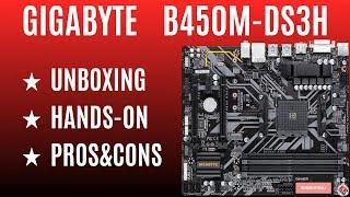 GIGABYTE B450M-DS3H FOR RYZEN  UNBOXING / HANDS-ON / PROS&CONS