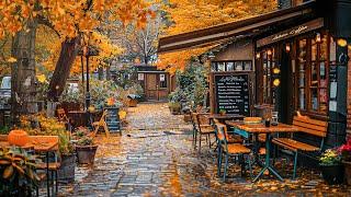 Sweet Autumn Jazz to Laidback - Happy September Jazz at Outdoor Coffee Shop Ambience - Fall Playlist