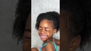 Her 4c hair wash routine / easy kids natural hairstyle / rubber band hairstyle