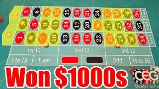 I have WON $1000s off this Roulette Strategy || Dealer's Signature YT