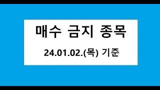 25.01.02.  기준, 매수금지, 데드크로스, 역배열 차트 종목, 주식 주가 전망. 차트 분석