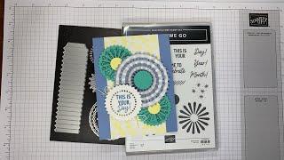 Stampin’ Up! Round We Go Pinwheel Celebration Card Tutorial #diy #handstampedcards #papercraft