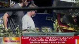 Lead stars ng 'The Bourne Legacy,' sumalang sa shooting sa Ramon Magsaysay Blvd.