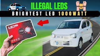 THESE LEDS ARE ILLEGAL | ANDHA KR DENE WALI LEDS |  #ledlights #headlightbulbs #suzukialto #h4