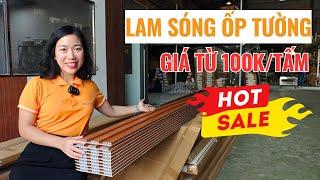 Báo giá Lam sóng nhựa giả gỗ giá từ 100k/tấm |Tổng kho lam sóng ốp tường giá rẻ | Lê Hạ Haroma