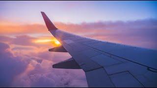 plane window seat view | sun set in flight | #flight #travel #sunset #firstflight #windowseat