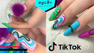 Correcting My Client's EXTREME Manicure / Trying Tik Tok Nail Trends!