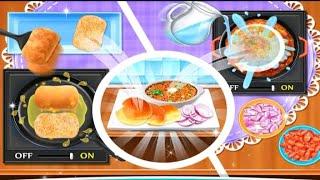 mini pav bhaji | pav bhaji recipe| indian street food | kids cooking game