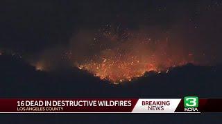 LA County wildfire coverage | 16 dead in fires