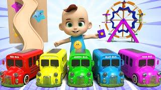 Exciting RIDE Aboard a COLORFUL School Bus for Kids - Kooxa Toys Nursery Rhymes & Kids song