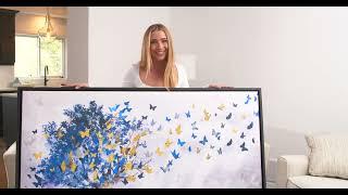 Clock Canvas Review - Butterfly Leaves Framed Canvas