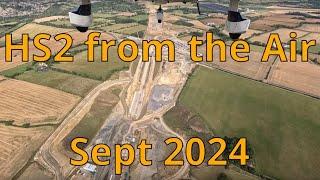 HS2 in 4K from Amersham to Birmingham at 100 mph by Air. 13th Sept 2024