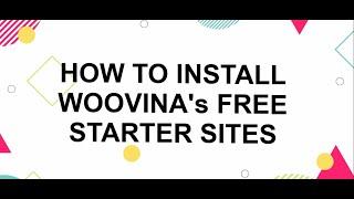 How to Install WooVina Starter Sites