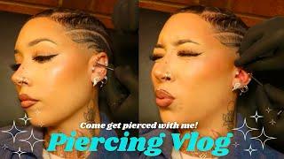 GETTING 4 PIERCINGS AT ONCE: Septum x Triple Forward Helix (piercing vlog)