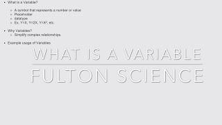 What is a Variable? Let’s isolate (solve for) an unknown variable!