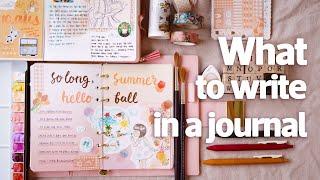 sub)Journal with meWhat to write in a journal