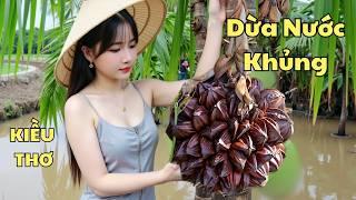 Kiều Thơ về miền tây sông nước lang thang Thử Thách hái Dừa Nước khủng thật là hấp dẫn