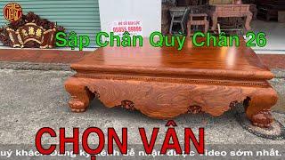 Báo giá SẬP CHÂN QUỲ DẠ CÁ chân 26 gỗ hương chọn gỗ trọn vân đẹp | Đồ Gỗ Bảo Lộc