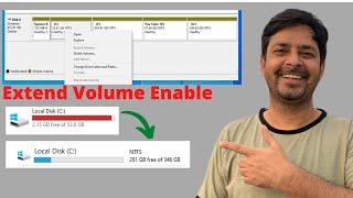 Solve  Extend Volume Option disabled  Without Software  | Fix Extend Volume Greyed out |