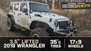 3.5" Lifted Wrangler with DV8 17x9 Wheels & -12mm Offset | ExtremeTerrain Customer Builds