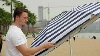 How to Set up OutdoorMaster Beach Umbrella in A Minute