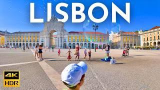 Lisbon Walking Tour 4K: fromFigueira to Comércio Square! LISBON 4K HDR