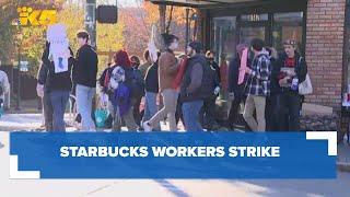 Thousands of Starbucks workers strike