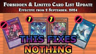 A NEW YUGIOH BANLIST REACTION September 2024