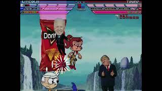 MUGEN Fight - Lincoln Loud and Luan Loud vs. Donald Trump and Joe Biden