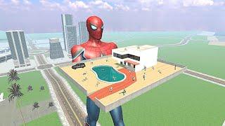 Franklin Fight Giant Spiderman in Indian Bike Driving 3D