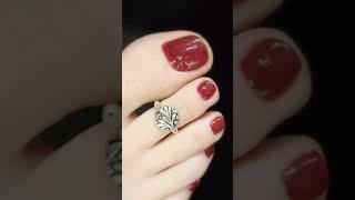 Stylish silver toe ring design 2023 #viral #new #silver #beautiful design youtubeshorts