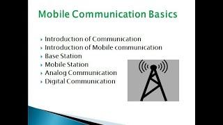 Mobile Communication Basics