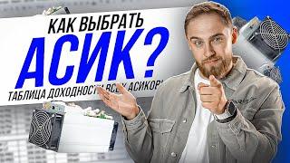 КАК ВЫБРАТЬ АСИК ДЛЯ МАЙНИНГА? ТАБЛИЦА ДОХОДНОСТИ ВСЕХ АСИКОВ!