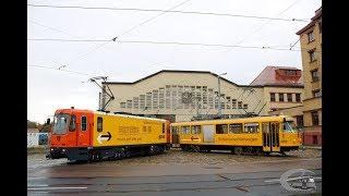 Straßenbahnen Dresden - Rangieren der Arbeitstriebwagen