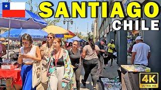  CHILE, Santiago: Virtual Walk 4K in the City | 4K HDR 60fps