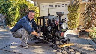 The Livi B. Railroad - Tiny backyard railroad around a house!