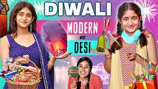 HAPPY DIWALI - Modern vs Desi Family | Types of People in Diwali | MyMissAnand