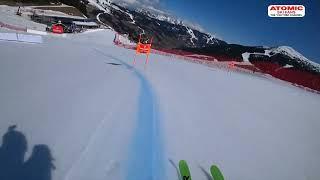 AUDI FIS Ski World Cup finals - Saalbach women downhill - camera racer Nicole Schmidhofer